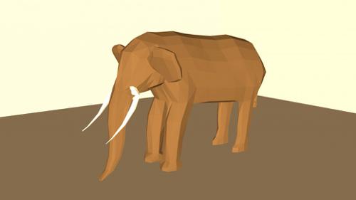 Elephant lowpoly preview image